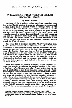 The American Indian Through English Spectacles