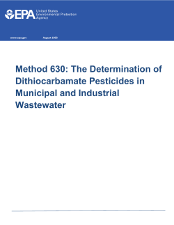 Method 630: The Determination of