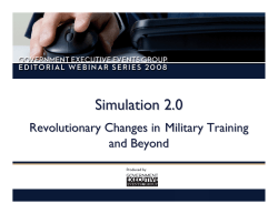 Simulation 2.0: Revolutionary Changes in Military Training and