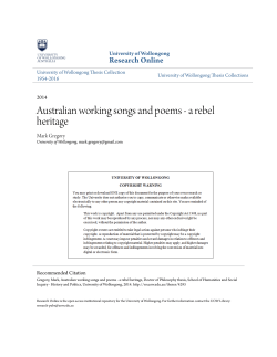 Australian working songs and poems - a rebel