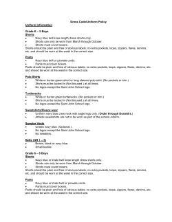 Dress Code/Uniform Policy Uniform Information Grade K &ndash; 5 Boys