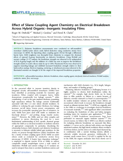 Effect of Silane Coupling Agent Chemistry on Electrical Breakdown