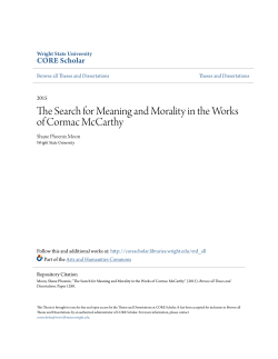 The Search for Meaning and Morality in the Works