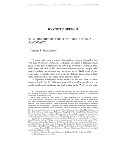 The History of the Teaching of Trial Advocacy