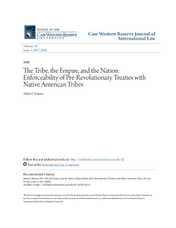 The Tribe, the Empire, and the Nation: Enforceability of Pre