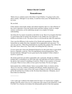 Events surrounding death - The University of Texas at Dallas