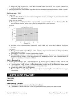 7.2 HARD WATER TREATMENT