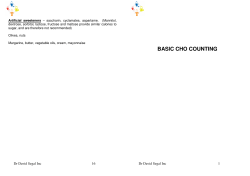 basic cho counting - Dr David Segal Inc