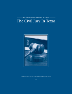 The Civil Jury In Texas