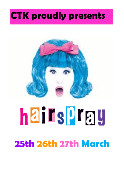 Hairspray programme - Christ the King CVA