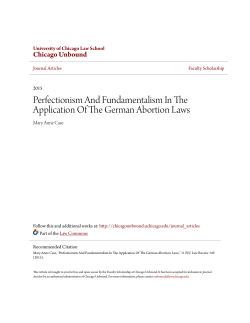 Perfectionism And Fundamentalism In The Application Of The