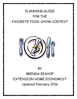 Planning Guide for Favorite Food Show