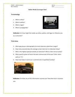 Terminology 1. What is ethos? 2. What is pathos? 3. What is logos