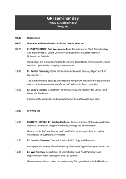 GRI seminar day - FABI - University of Pretoria