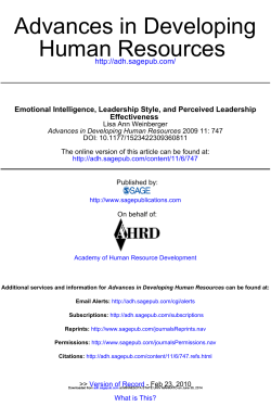Perceived Leadership - Minnesota State University, Mankato