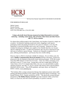 FOR IMMEDIATE RELEASE Media Contact: Deanna Morton Phon