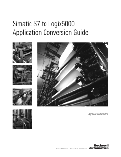 Simatic S7 to Logix5000 Application Conversion