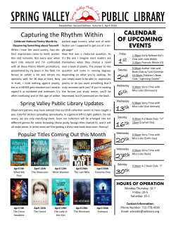 April 2016 - Spring Valley Public Library