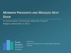 Mormon Presidents and Mosques Next Door