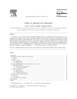 Culture of organized cell communities