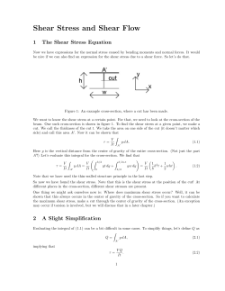 Shear Stress and Shear Flow