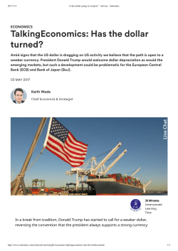 Is the dollar going to weaken? - Adviser - Schroders