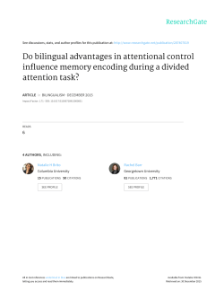 Do bilingual advantages in attentional control influence memory