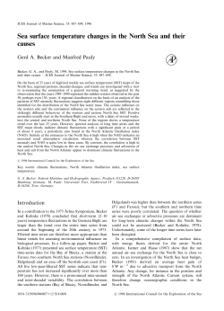 Sea surface temperature changes in the North Sea and their causes