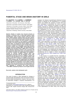 Pubertal stage and brain anatomy in girls
