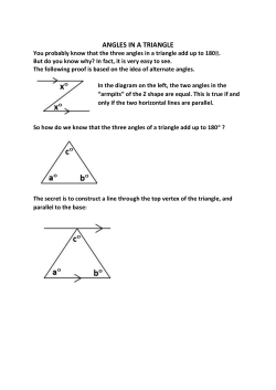 angles in a triangle