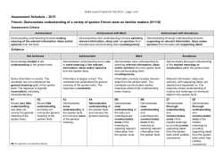 NCEA Level 2 French (91118) 2015