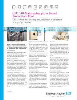 CS0318 CPC310 controls pH in yogurt