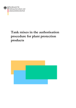 Tank mixes in the authorisation procedure for plant protection products