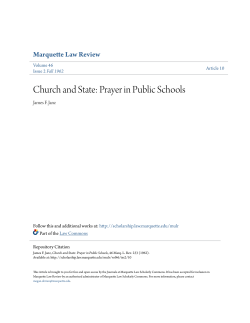 Church and State: Prayer in Public Schools