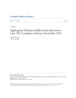 The Canadians in Korea, November 1951