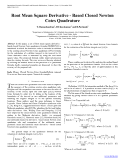 Root Mean Square Derivative - Based Closed Newton Cotes