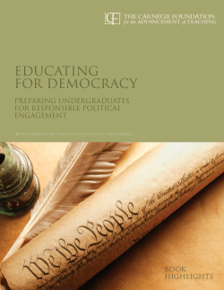 educating for democracy - Carnegie Foundation Archive