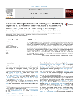 Thoracic and lumbar posture behaviour in sitting tasks and standing