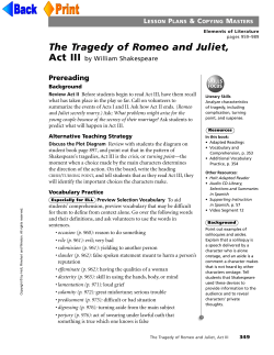The Tragedy of Romeo and Juliet, Act III