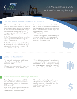 DOE Macroeconomic Study on LNG Exports: Key Findings