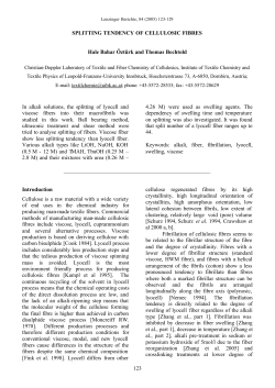 123 SPLITTING TENDENCY OF CELLULOSIC