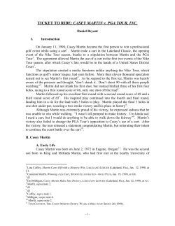 CASEY MARTIN v. PGA TOUR, INC.