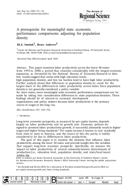 adjusting for population density