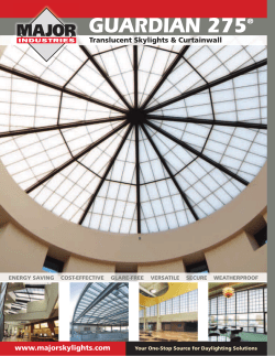Major Industries - Guardian 275: Translucent Skylights