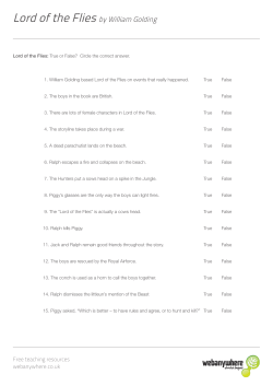 Lord of the Flies: True or False