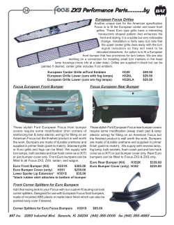 Focus European Rear Bumper