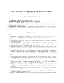 Limit computation techniques