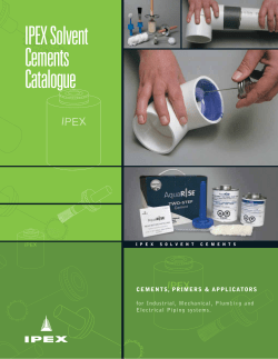 IPEX Solvent Cements Catalogue