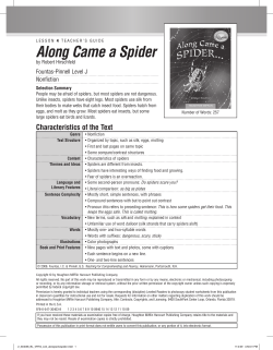Along Came a Spider - Houghton Mifflin Harcourt