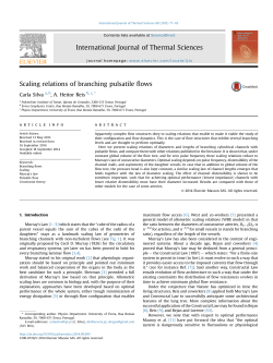 Scaling relations of branching pulsatile flows